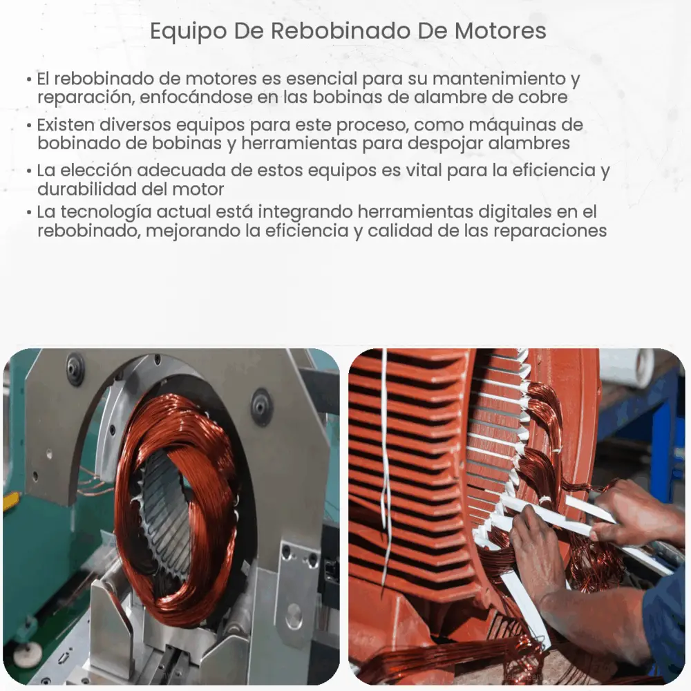 Equipo de rebobinado de motores