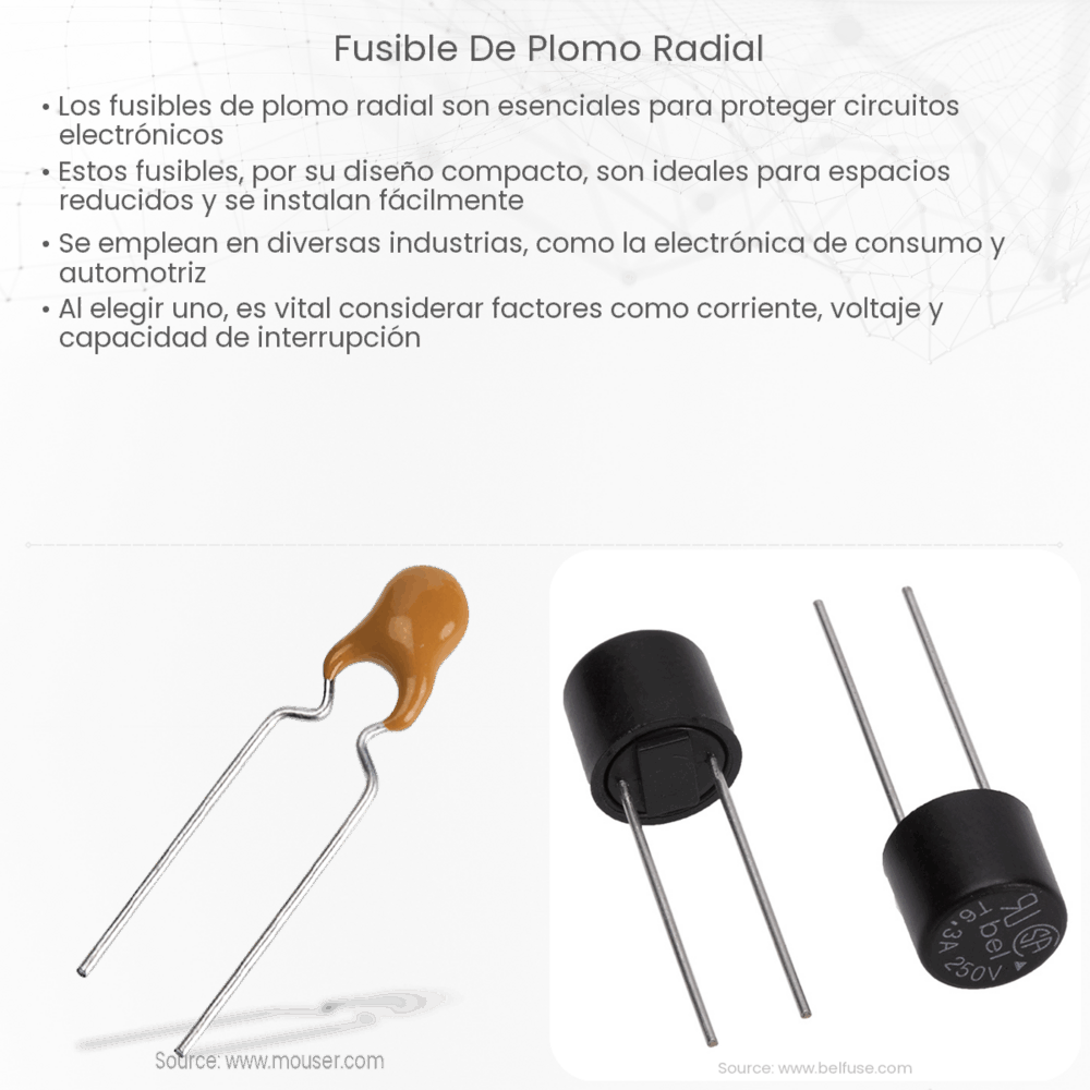 Fusible de plomo radial