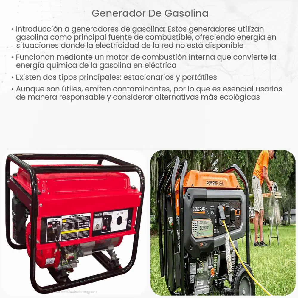 Generador de Gasolina  How it works, Application & Advantages