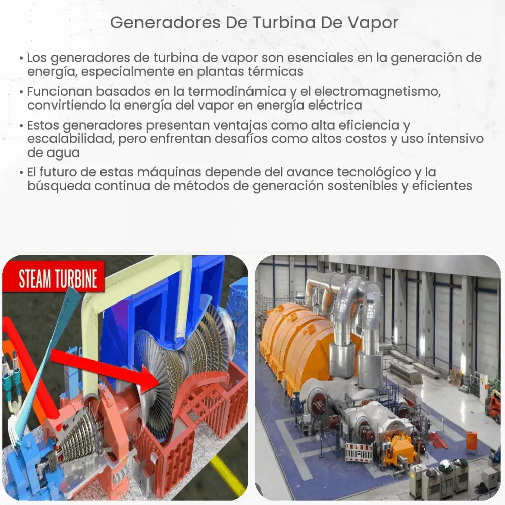 Generadores de turbina de vapor  How it works, Application & Advantages