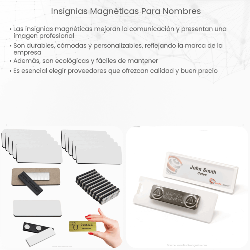 Insignias magnéticas para nombres