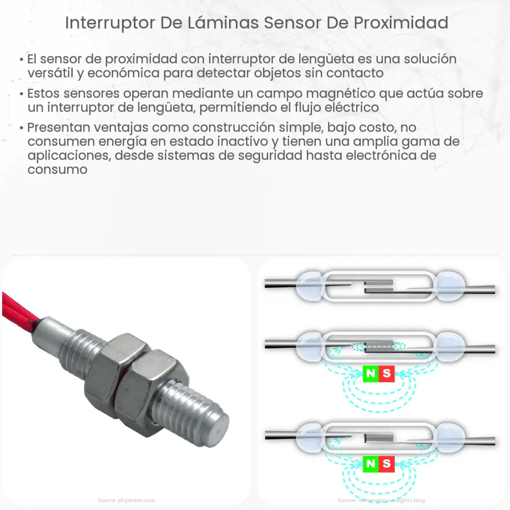 Interruptor de láminas Sensor de proximidad