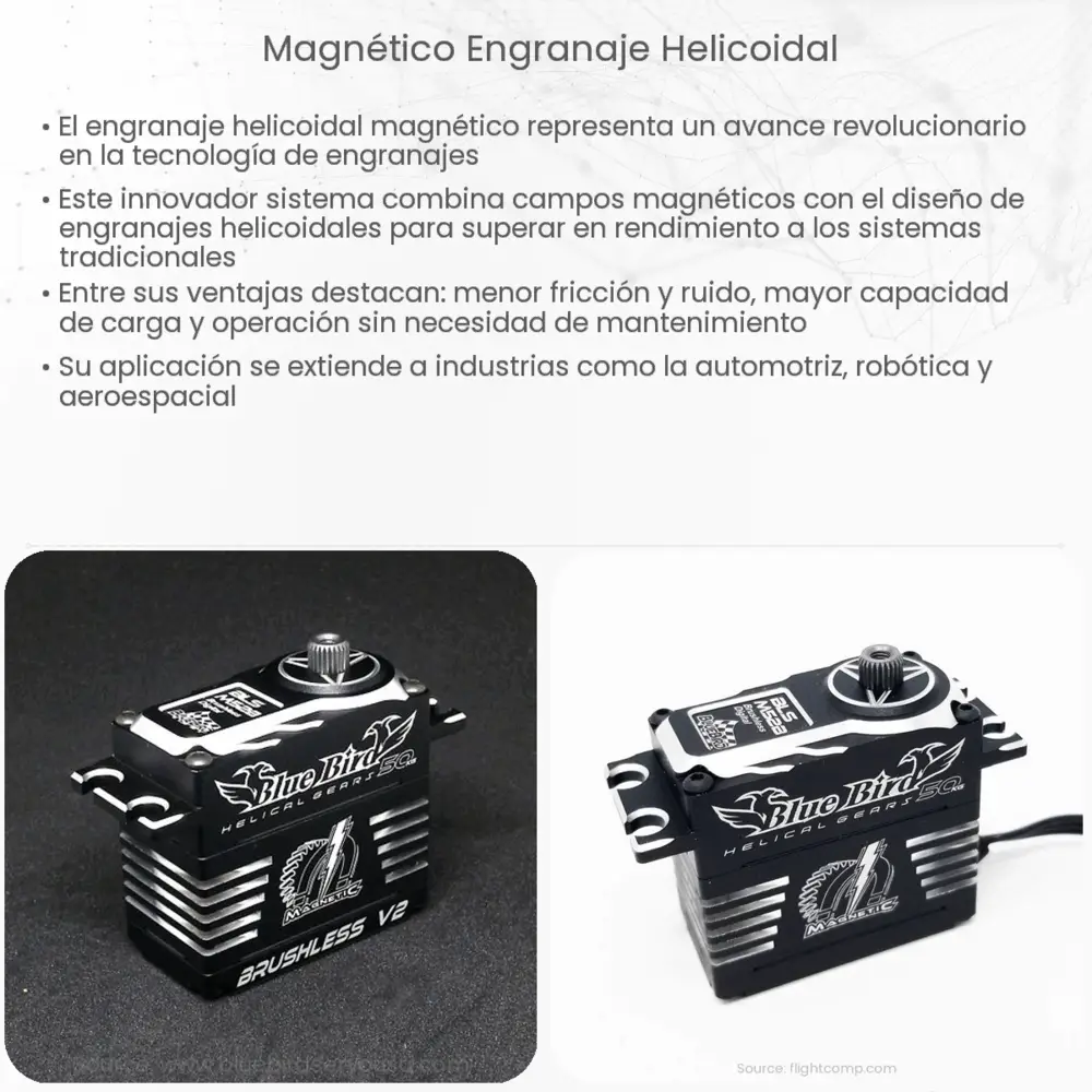 Magnético engranaje helicoidal