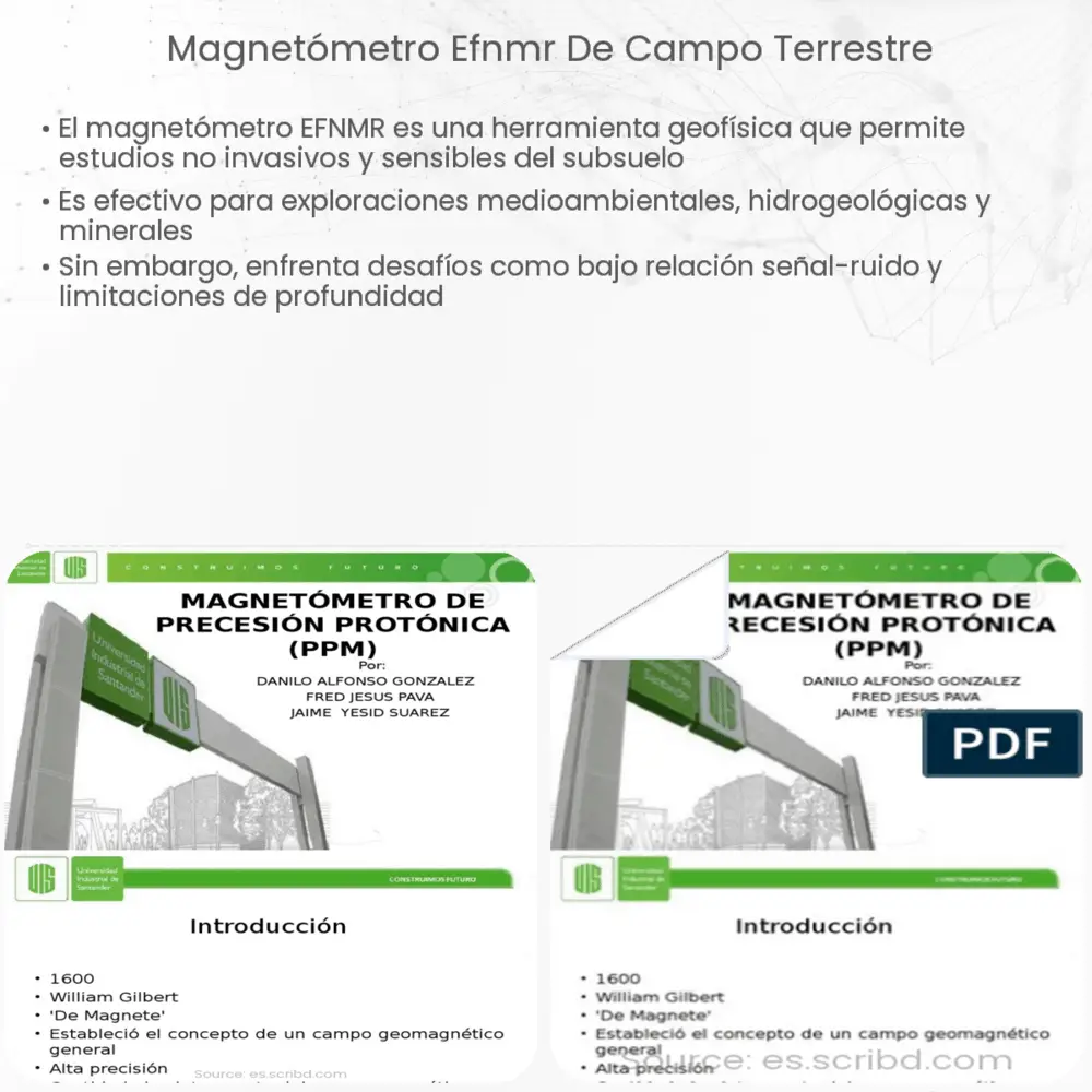 Magnetómetro EFNMR de campo terrestre