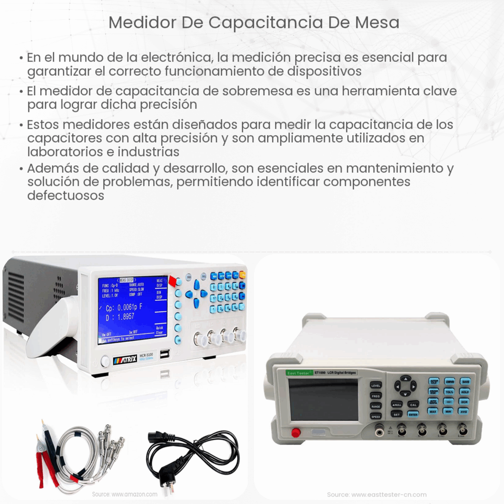 Medidor de capacitancia de mesa
