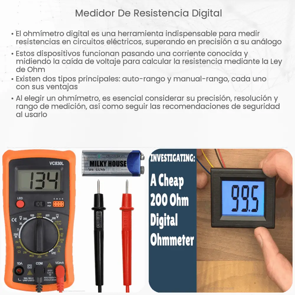 Medidor de resistencia digital