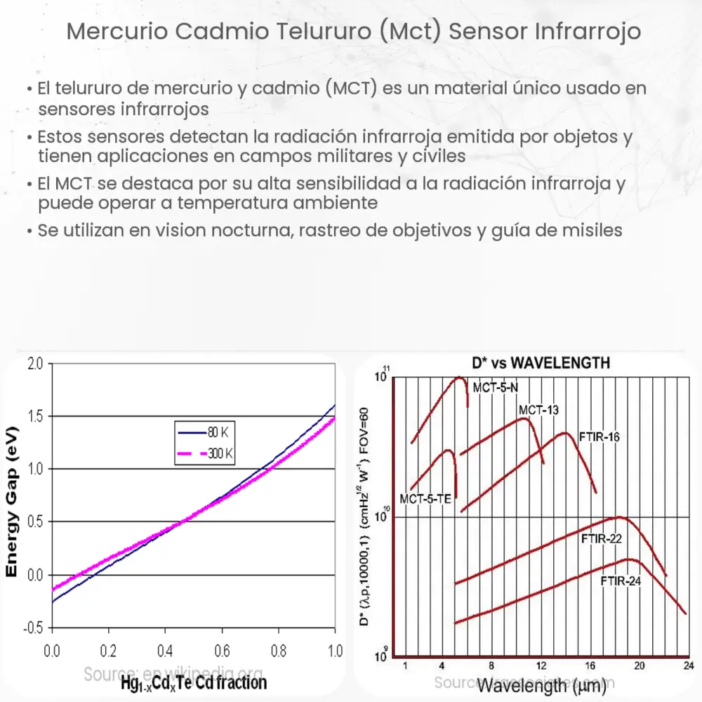 Mercurio cadmio telururo (MCT) sensor infrarrojo
