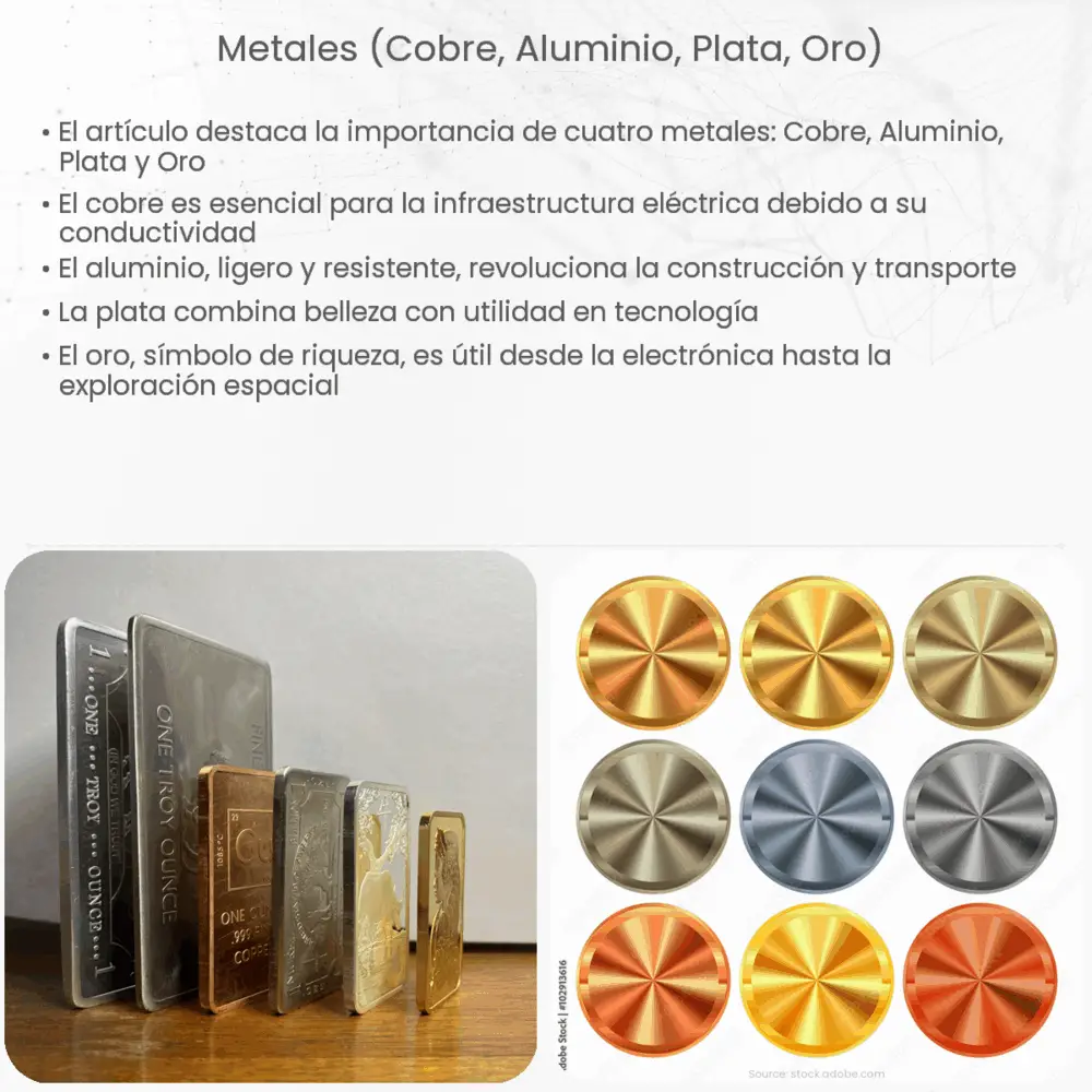 Metales (Cobre, Aluminio, Plata, Oro)