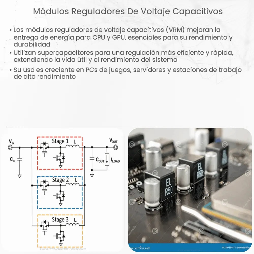 Módulos reguladores de voltaje capacitivos