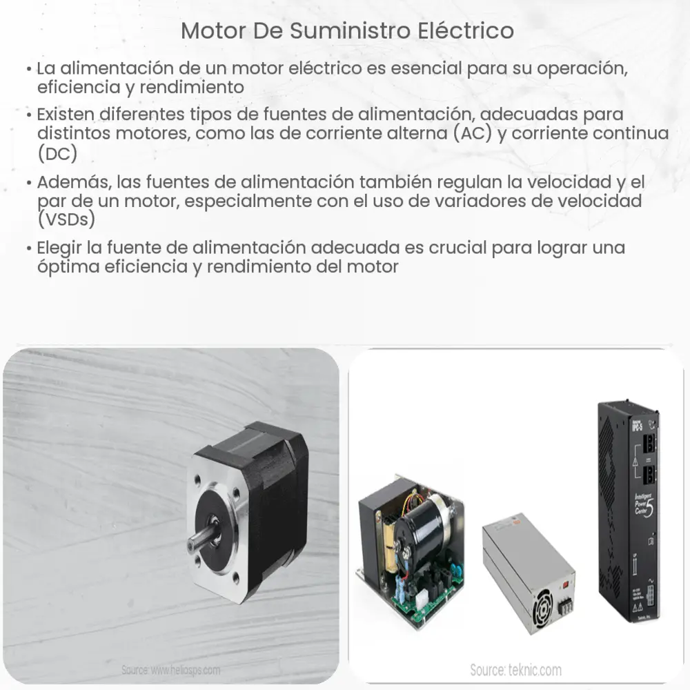 Motor de suministro eléctrico