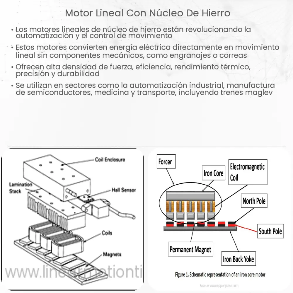 Motor lineal con núcleo de hierro