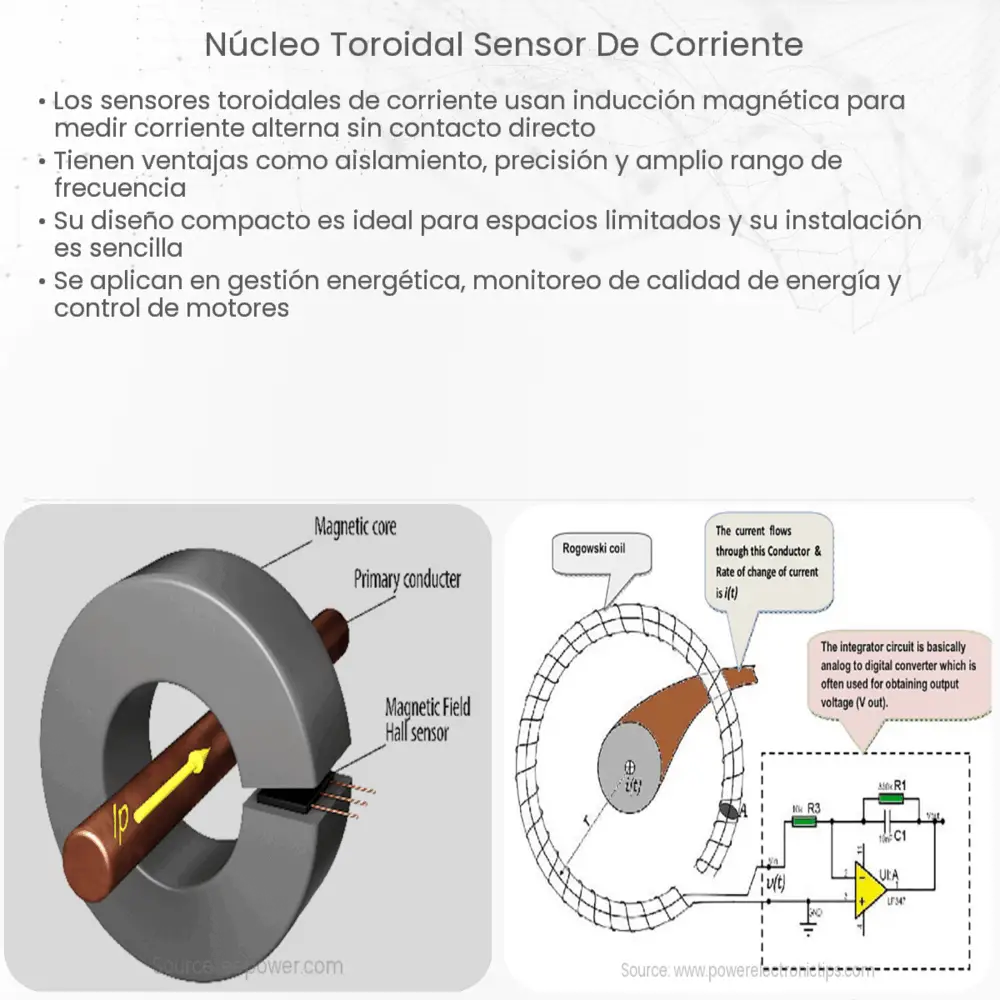Núcleo toroidal sensor de corriente
