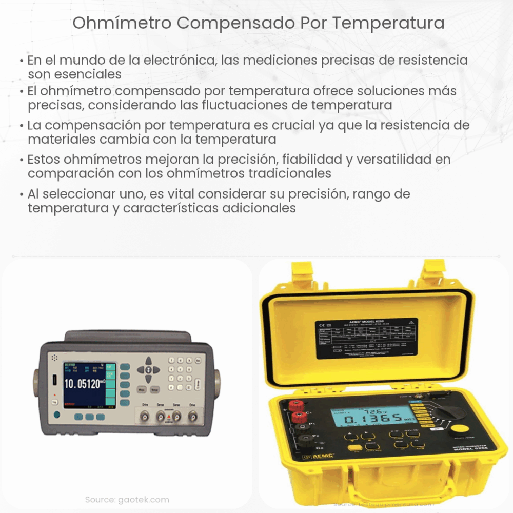 Ohmímetro compensado por temperatura