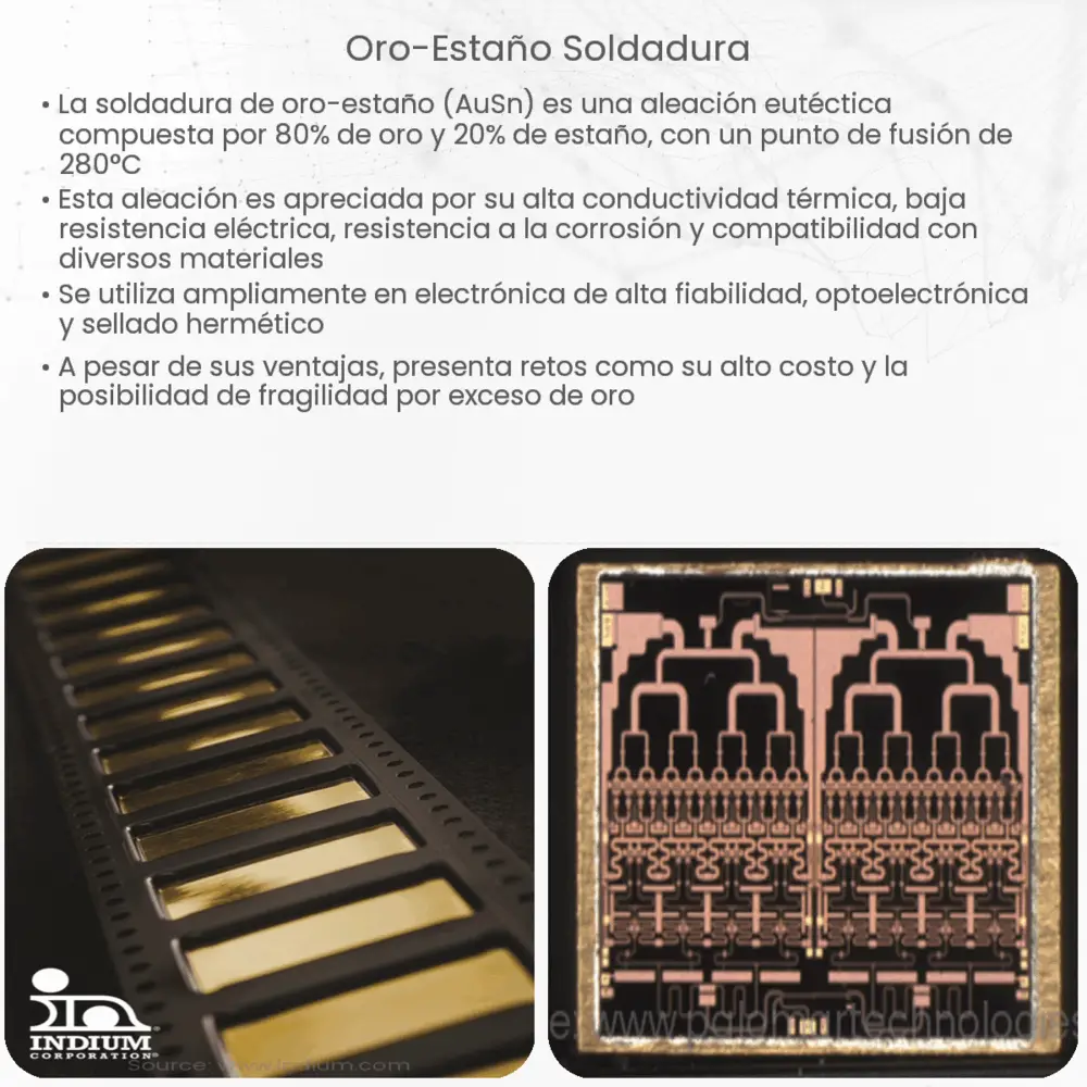Oro-Estaño Soldadura
