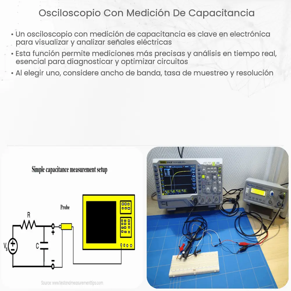 Osciloscopio con medición de capacitancia