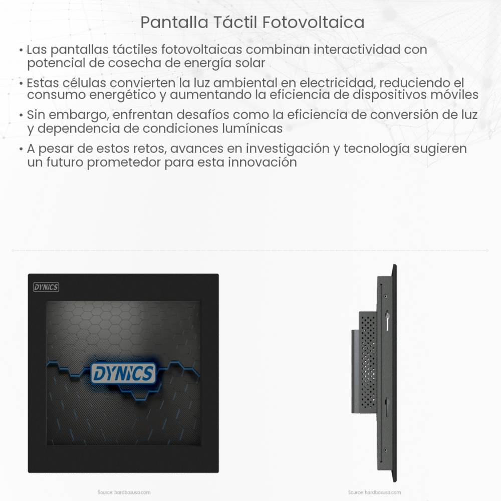 Pantalla táctil fotovoltaica