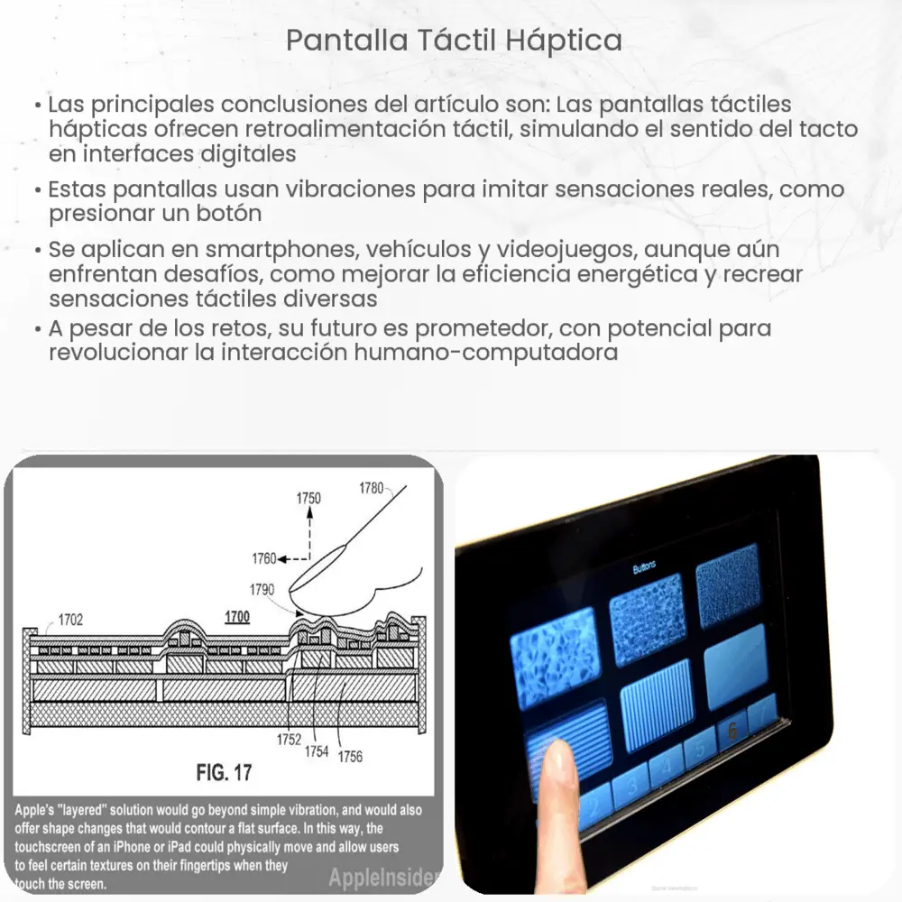 Pantalla táctil háptica