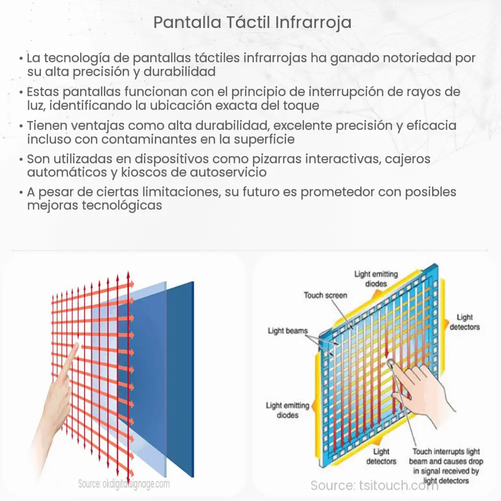 Pantalla táctil infrarroja