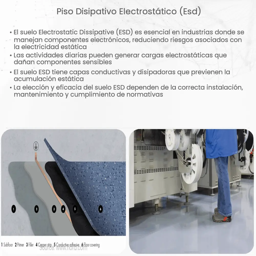 Piso disipativo electrostático (ESD)