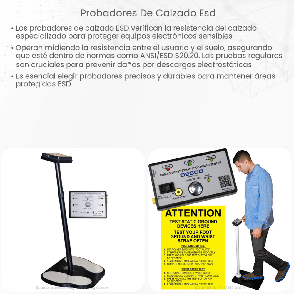 Probadores de calzado ESD