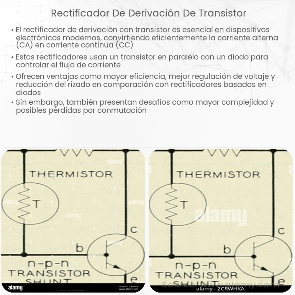 Rectificador de derivación de transistor