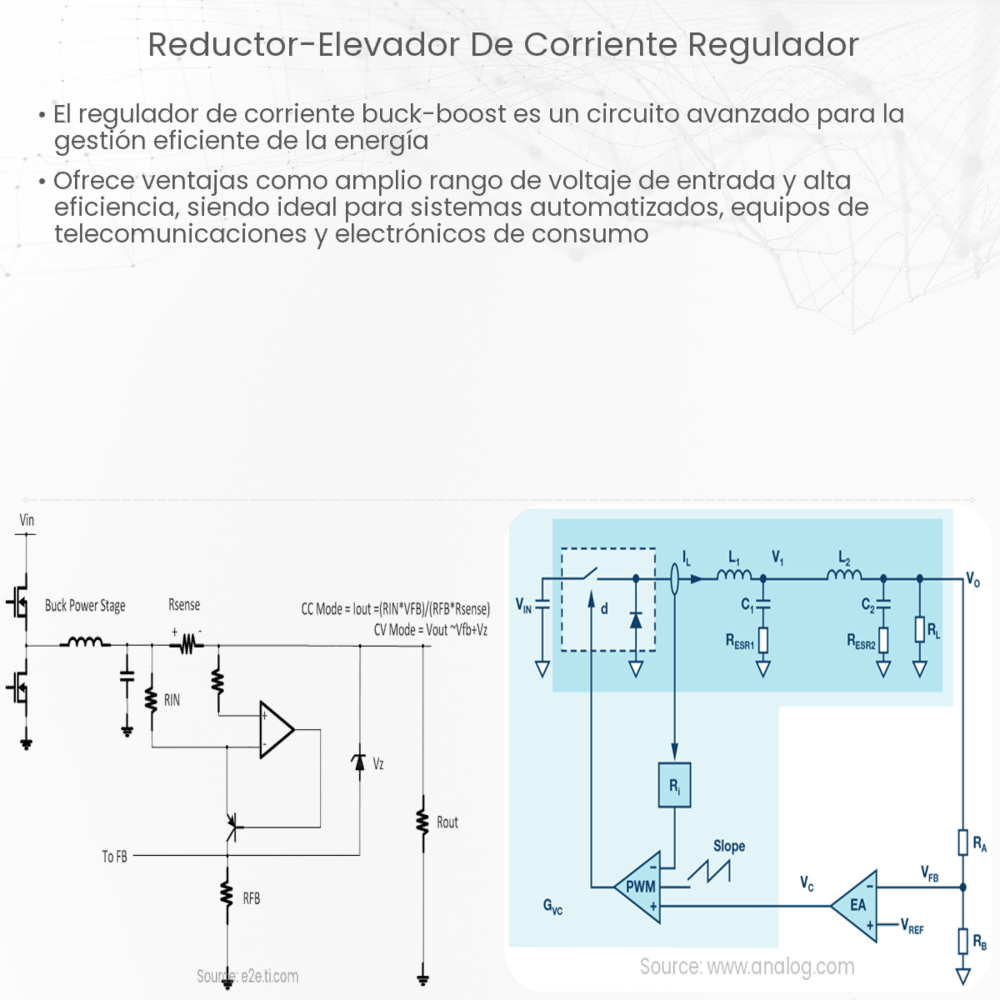 Reductor-elevador de corriente regulador