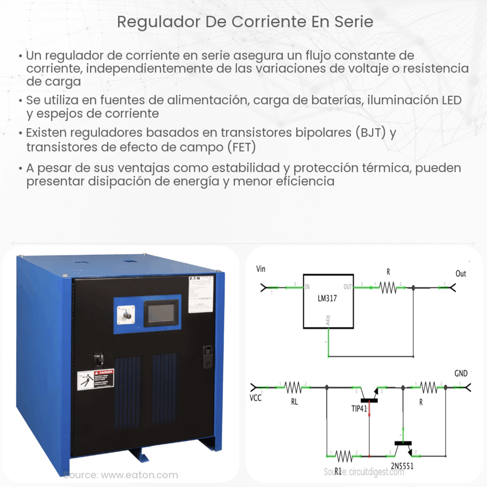 Regulador de corriente en serie