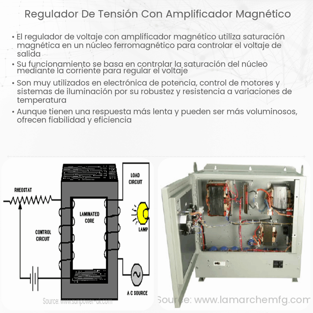 Regulador de tensión con amplificador magnético