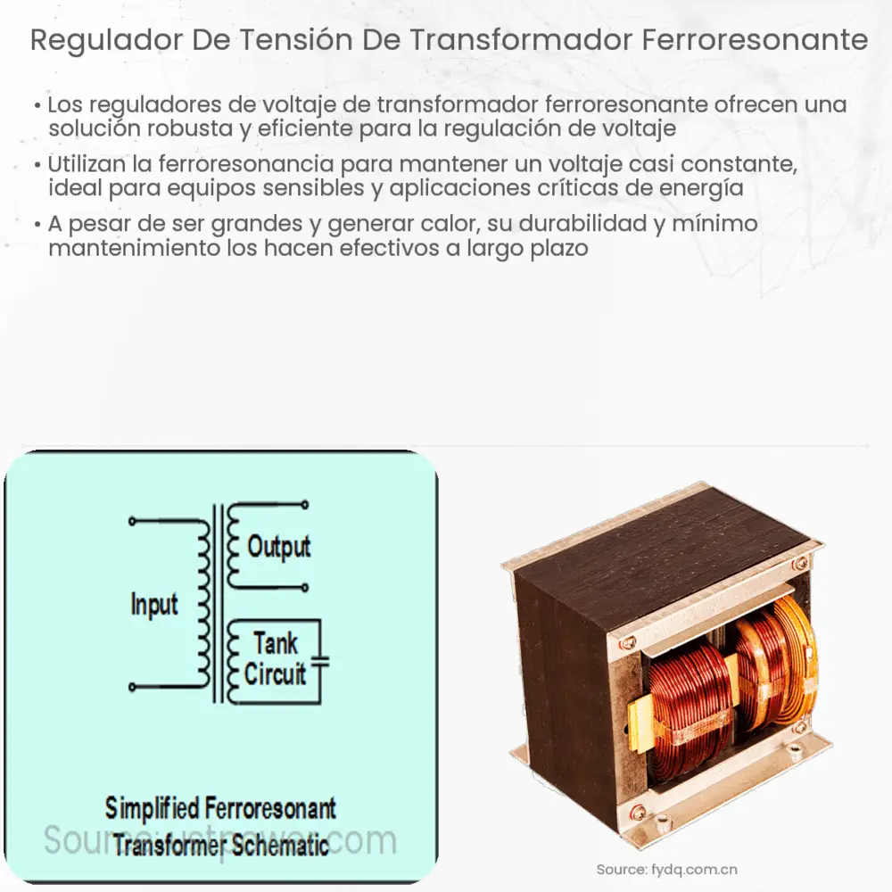 Regulador de tensión de transformador ferroresonante