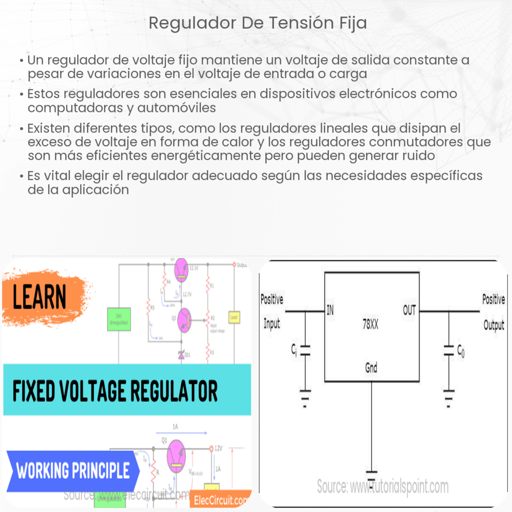 Regulador de tensión fija