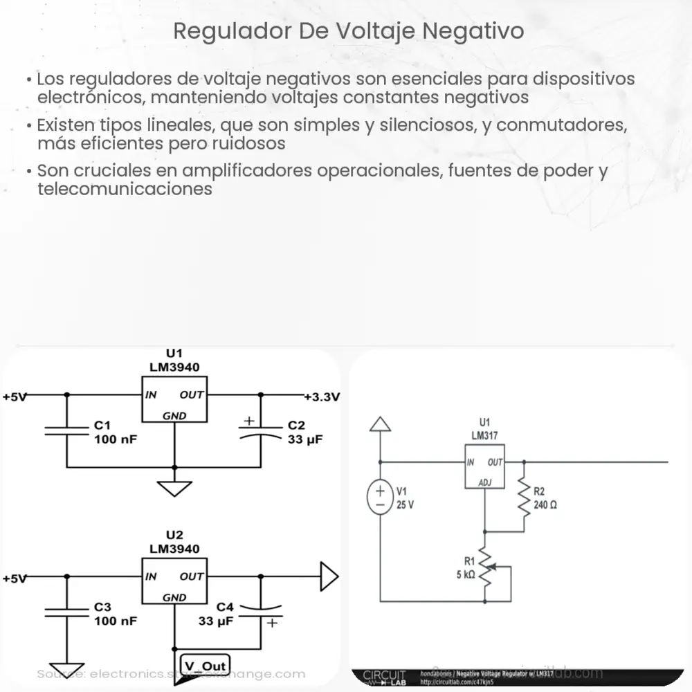 Regulador de voltaje negativo  How it works, Application & Advantages