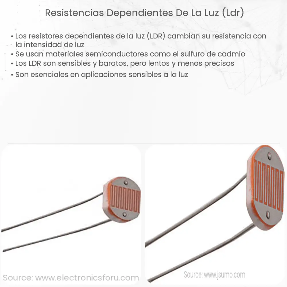 Resistencias dependientes de la luz (LDR)