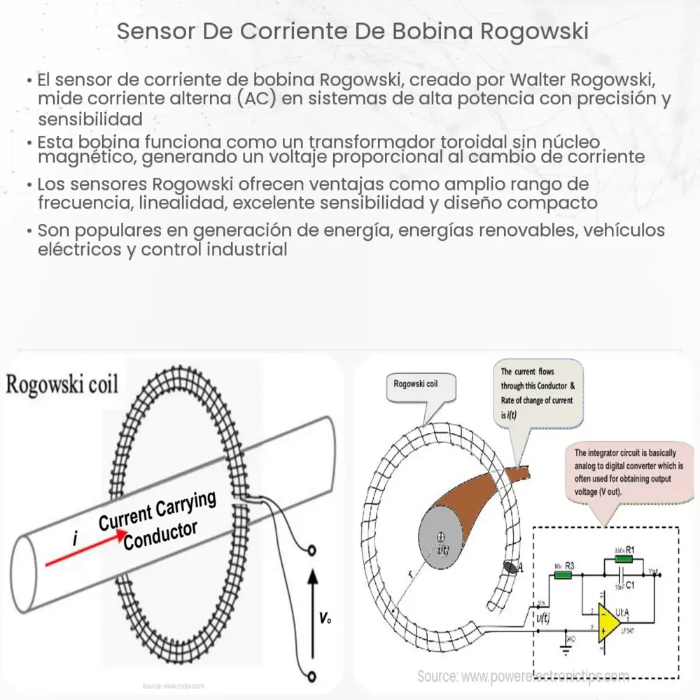 Sensor de corriente de bobina Rogowski