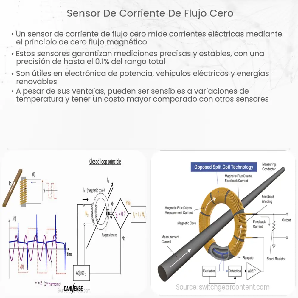Sensor de corriente de flujo cero