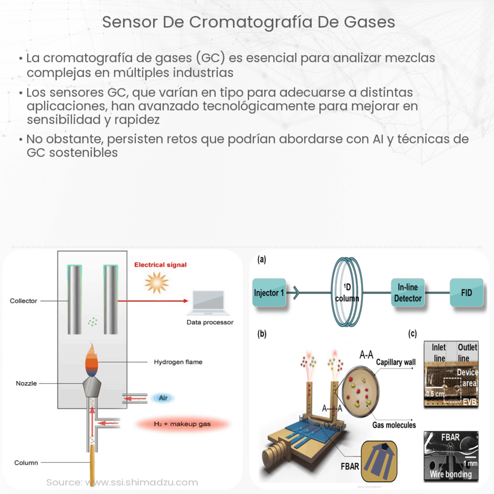 Sensor de cromatografía de gases