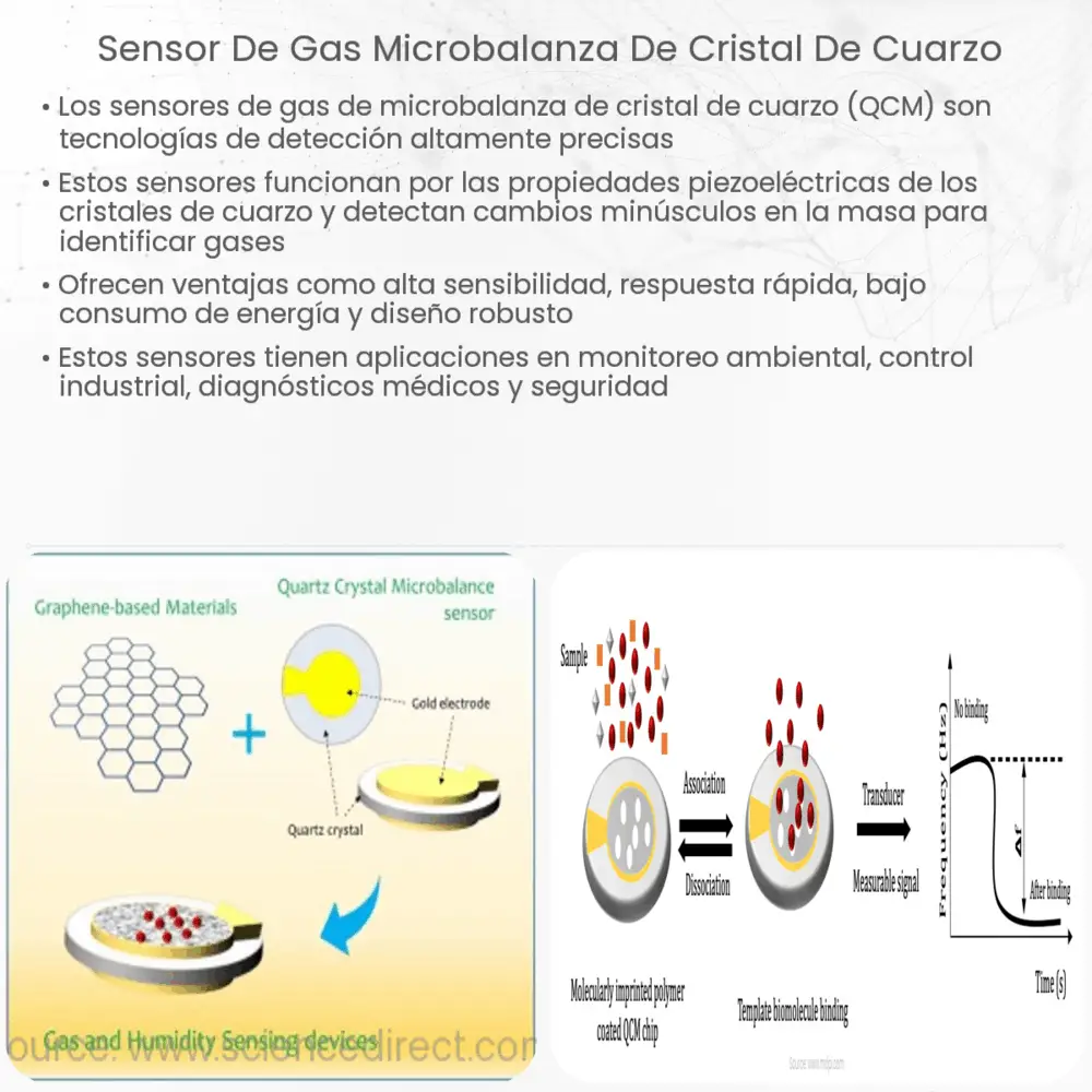 Sensor de gas microbalanza de cristal de cuarzo