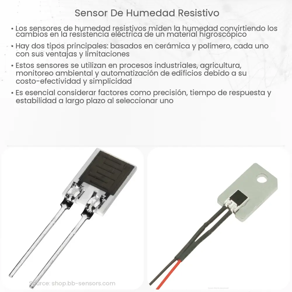 Sensor de humedad resistivo  How it works, Application & Advantages
