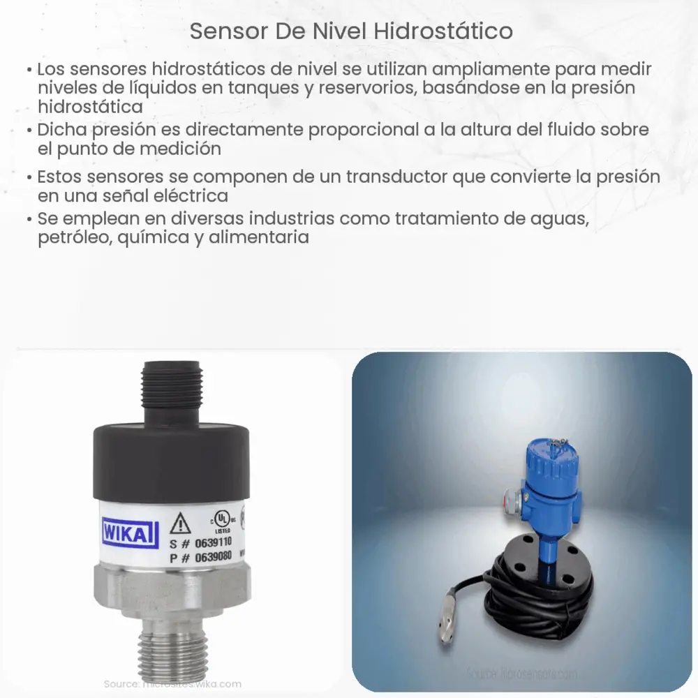 Sensor de nivel hidrostático