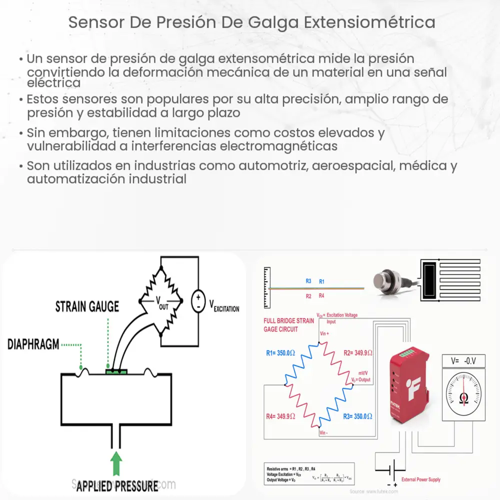 Sensor de presión de galga extensiométrica