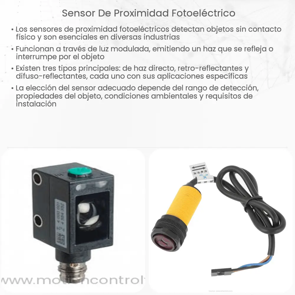 Sensor de proximidad fotoeléctrico