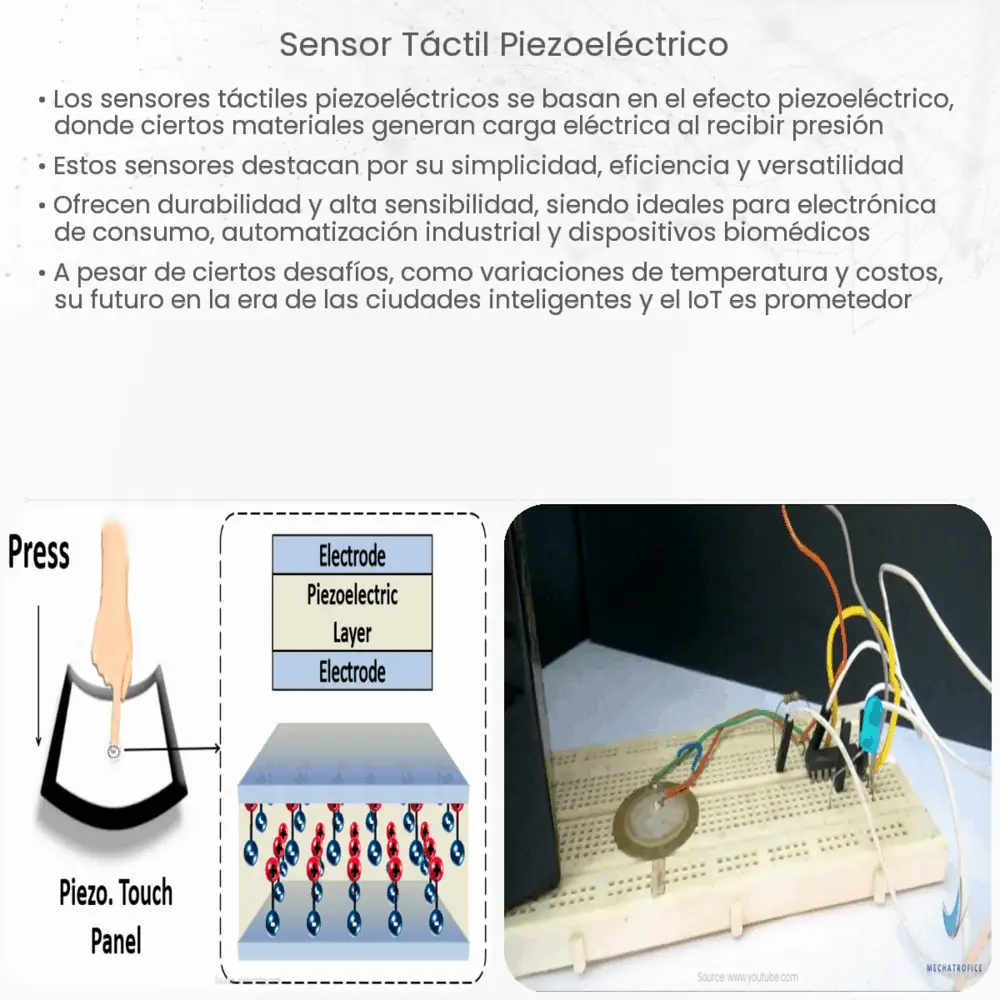 Sensor táctil piezoeléctrico