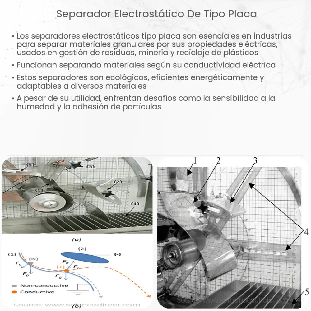 Separador electrostático de tipo placa