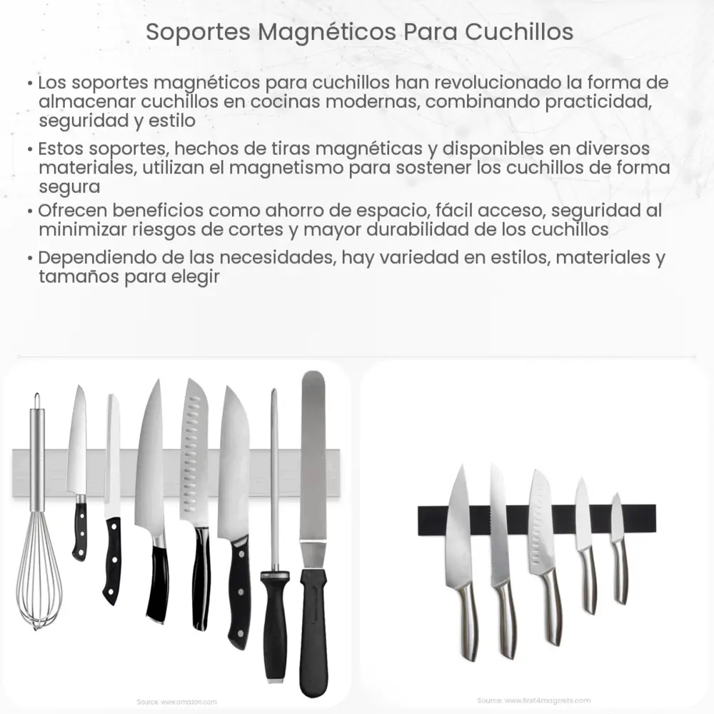 Set de 4 cuchillos blade + soporte iman