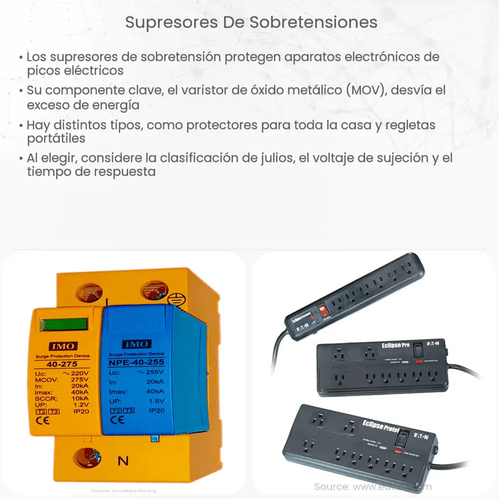 Supresores de sobretensiones