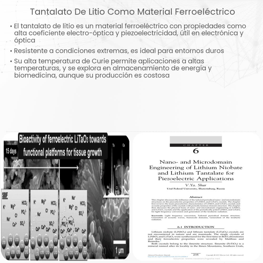 Tantalato de litio como material ferroeléctrico