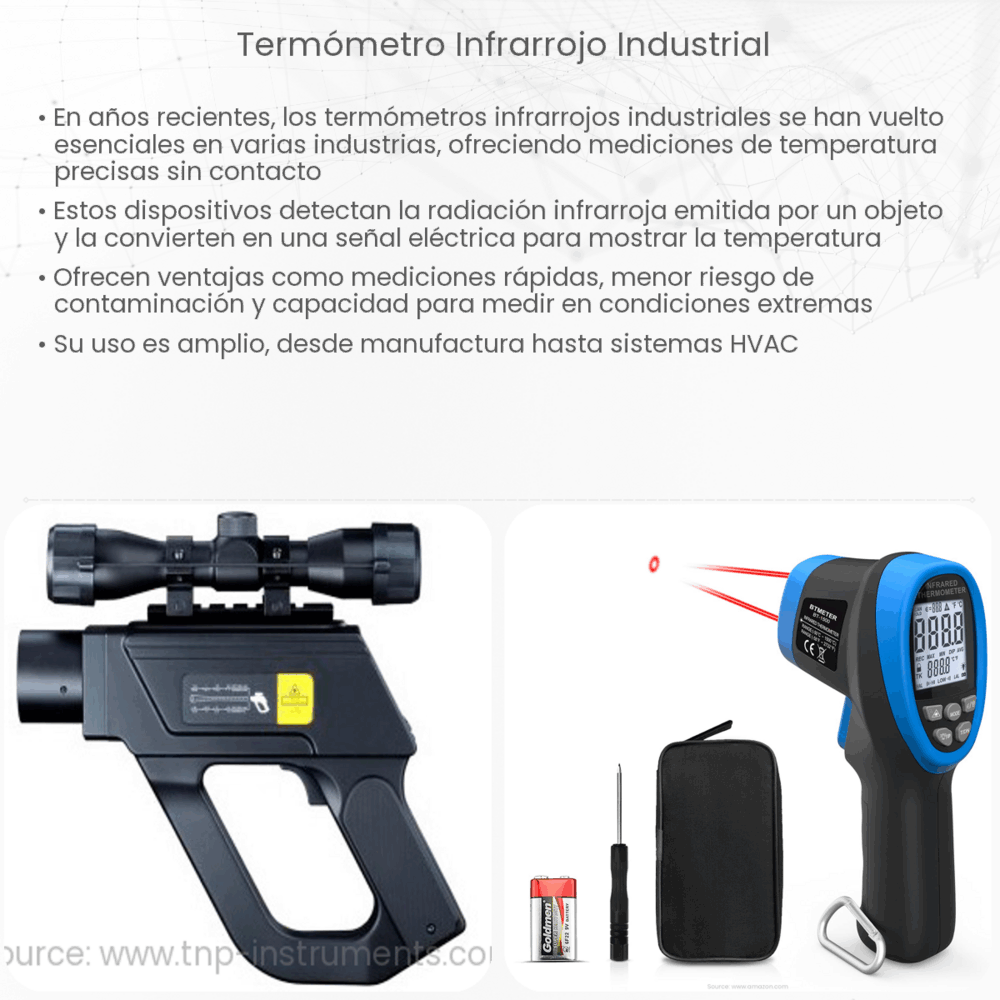 Termómetro infrarrojo industrial