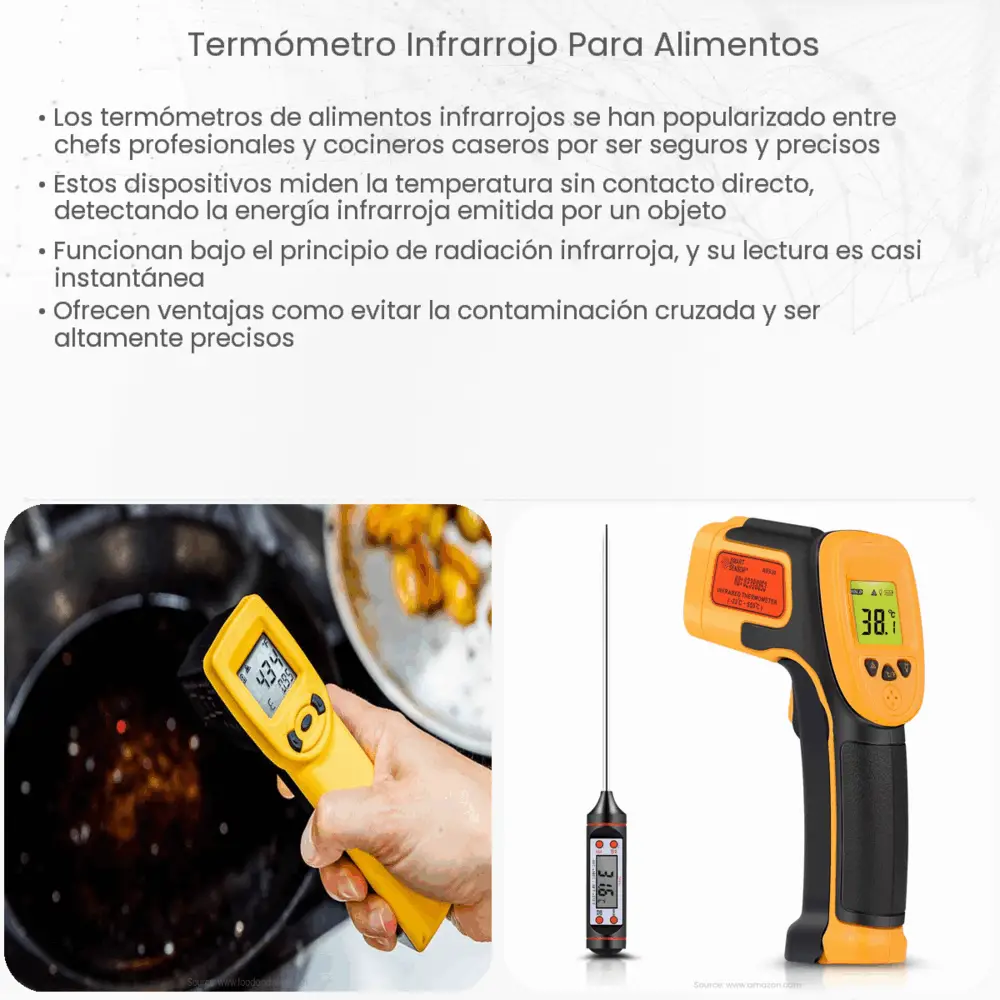Termómetro infrarrojo para alimentos