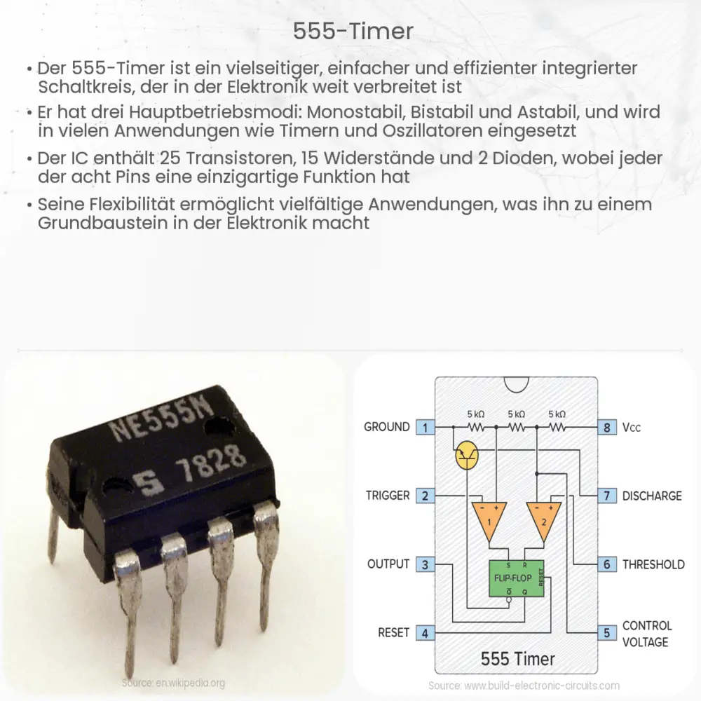 Wie man die Frequenz und das Tastverhältnis eines 555TimerSchaltkreises?