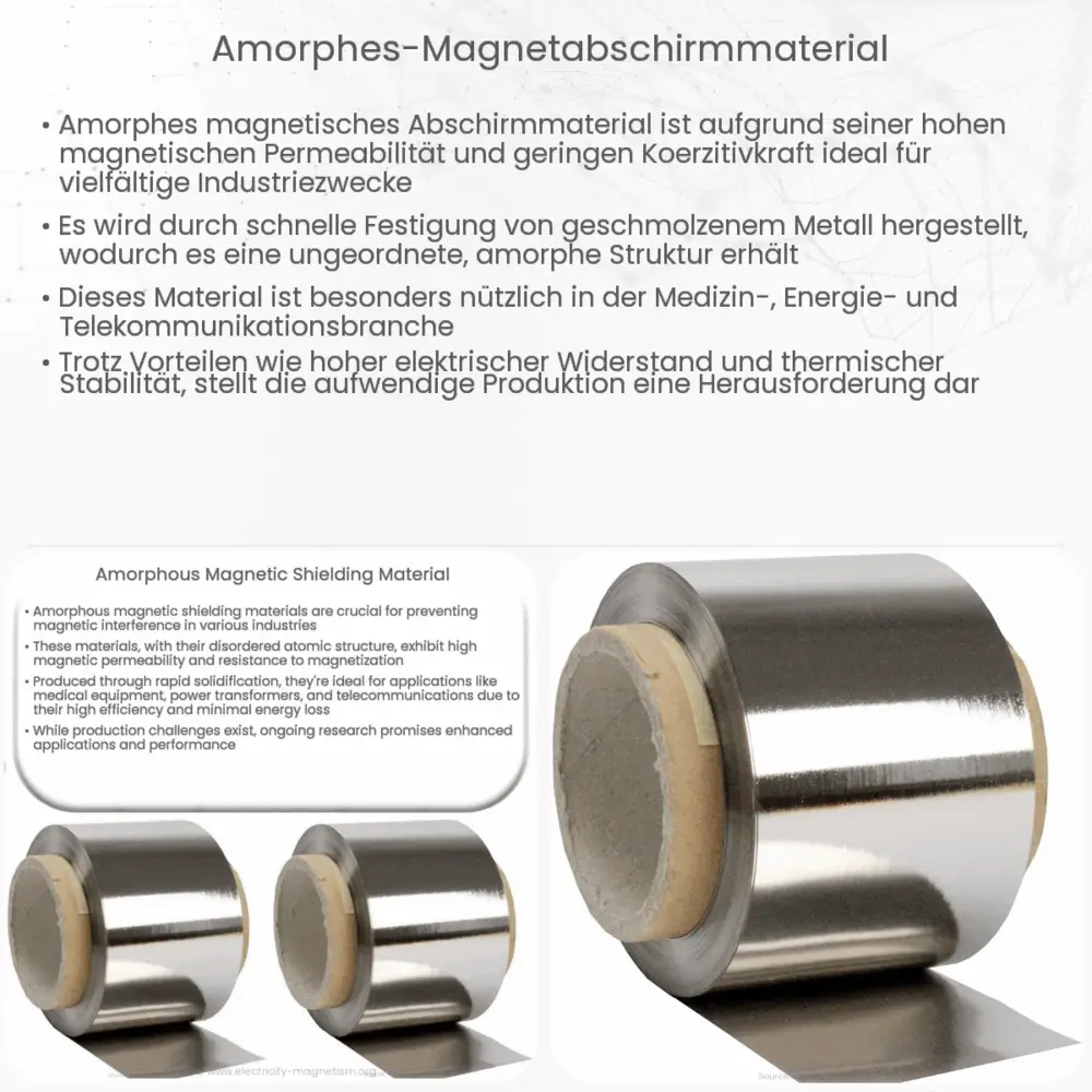 Amorphes Magnetabschirmmaterial