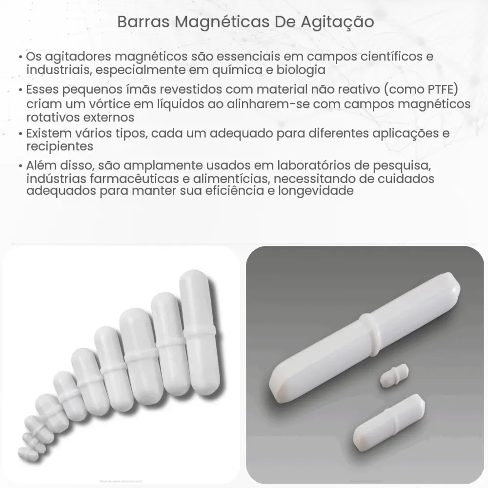 Barras magnéticas de agitação